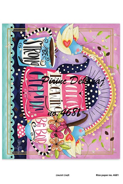 LİNEART ورق ديكوباج نحاسي Lineart رقم: L4681 - 29x42 سم