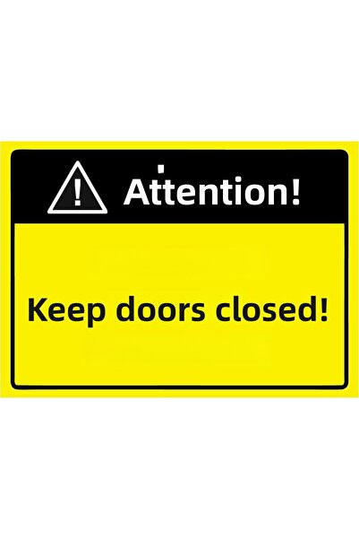 ZiPrinter لافتة تحذيرية 'الرجاء الحفاظ على الباب مغلقًا' مصنوعة من البي في سي...