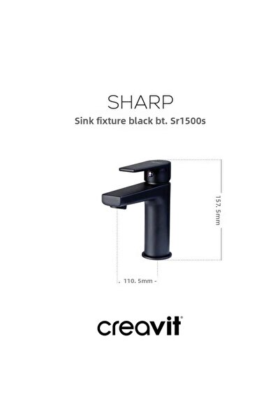 Creavit Sharp Sink Armature - Black