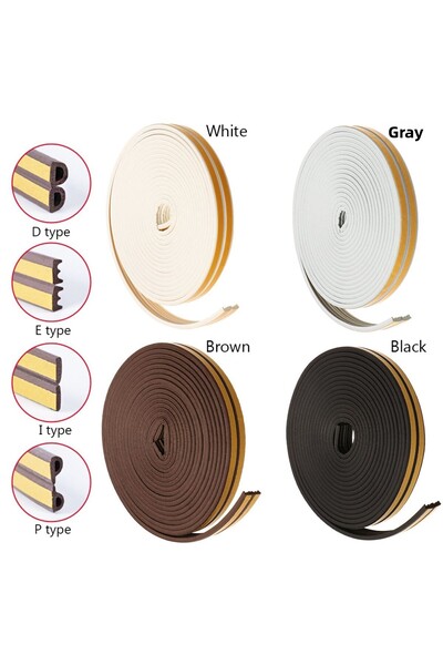 Choice شريط مانع تسرب الأبواب والنوافذ ذاتي اللصق من DIPE بطول 10 أمتار، 9 مم...