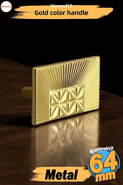 Badem10 Kayi Metal Aur Aur 64 Mm 6,4 Cm Mobilier Bucătărie Sertar Dulap Ușă Dulap Mânere Mâner