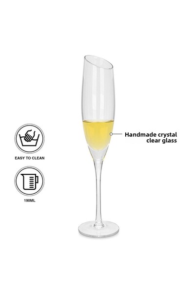 Fissman 2-Piece Champagne Glasses Set 190 ml Glass