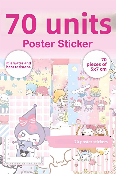 Grafikup 70 de autocolante poster - Etichetă pentru pix, laptop, caiet, sticl...