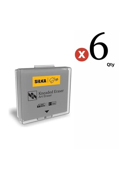 Silka Silgy Kneaded Eraser Eraser pentru aluat Set de 6 bucăți în cutie de pl...