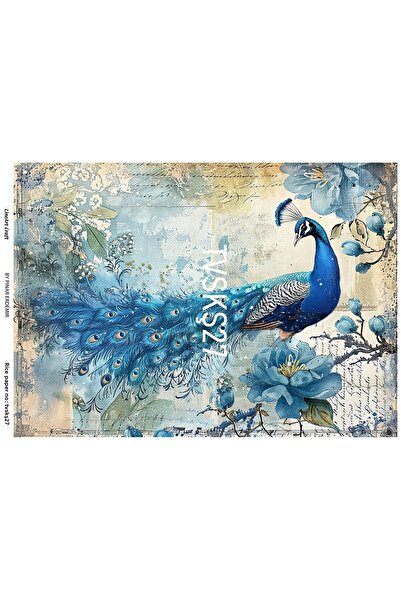 LİNEART Brass Patterned Lineart Decopage Paper - La-Tvsksh27