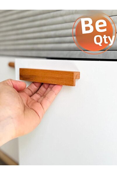 ARTI WOODS Mâner dulap, 10 bucăți - 224 mm (22,4 cm) - Mâner din lemn natural, mâner sertar, mânere dulap bucătărie