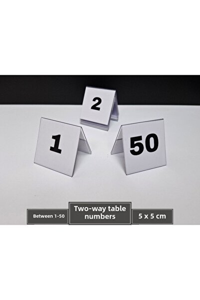 Şeffaf Etiket Ετικέτες ονομασιών από PVC Αριθμοί τραπεζιών Αμφίδρομοι αριθμοί...