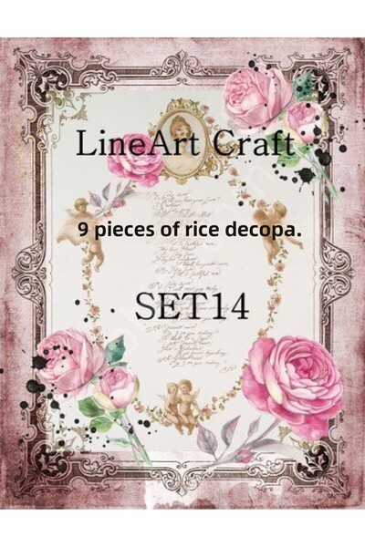 ehobici مجموعة ورق ديكور نحاسي من لاينارت مكونة من 9 قطع-014