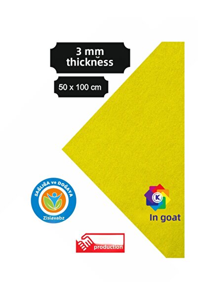 KeçeBizde قشة ساري سميكة 3 مم مقاس 50 × 100 سم