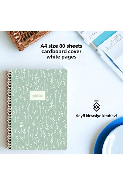 SEYFİKİRTASİYE LINEA A4 DIMENSIUNE 80 FOI CARCASA CARTON CARNET SPIR CULOARE ...