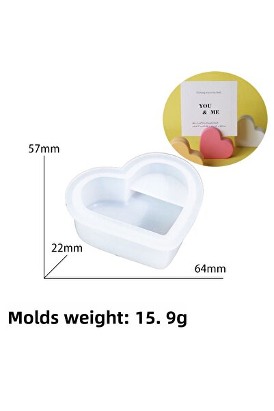 Choice قالب سيليكون لحامل بطاقات إبداعي على شكل قلب، مشبك بطاقة على شكل قلب، ...