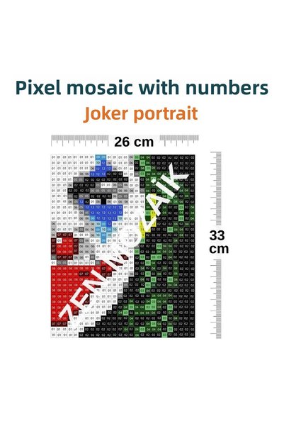 Zen Mozaik Pixel Mosaic by Numbers DIY Kit - Artistic Mosaic Series - Pixel/Pixel Art