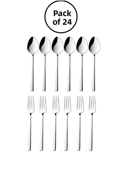 ARVEY 24 Pieces 12 Person Sticks Model Sweet Spoons - Sweet Fork