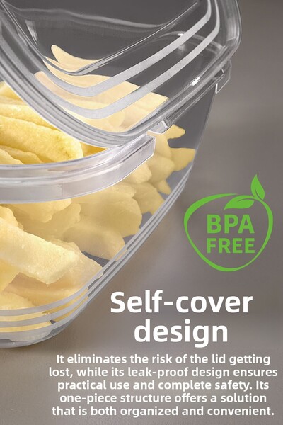 Meleni Home 15 Pieces of Leak-Proof Self-Covered Storage Container Suitable for Deep Freezer Airtight Organizer 1Lt