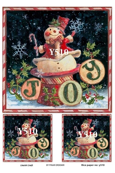 LİNEART Y510 رجل منقوش ثلج نحاس ديكوباج - 30x42