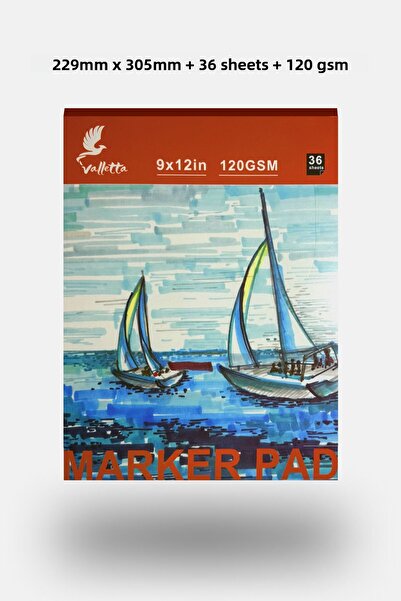 valletta Albatros Professional 36 Leaf Marker Drawing Notebook
