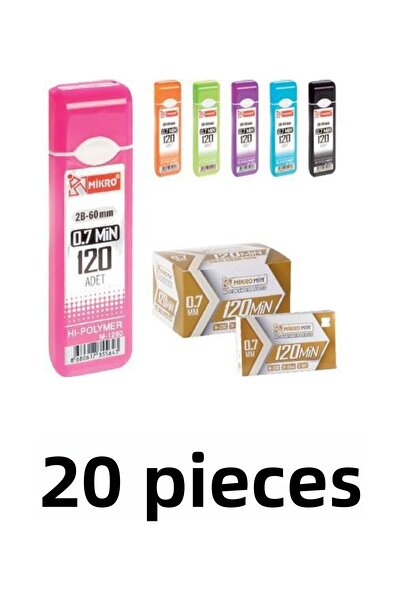 Mikro 20 Pieces Mikomin 2b 60 Mm 120pcs Pen Tips 0.7 Mm