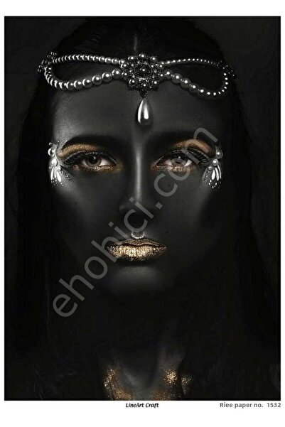 ehobici Lineart Brass Decopage Paper Model - 1532