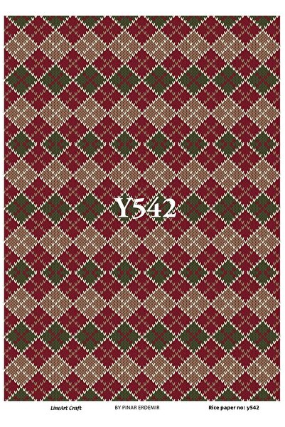 LİNEART ورق ديكوباج نحاسي بنمط عيد الميلاد رقم: YILBAŞI542- 29X42 سم