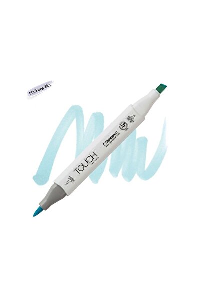 Shinhan Art Touch Twin Brush Pen : Double Sided Marker : Mb143 Mint Blue