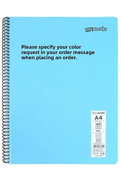 Mynote A4 Flex Up Spiral Plastic Cover Notebook 100 Sheets Checkered