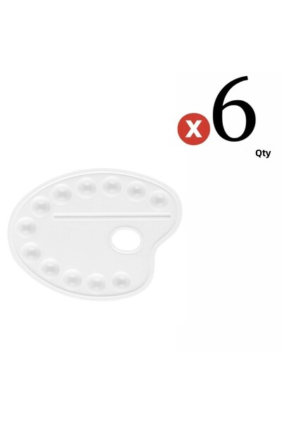 Bigpoint Комплект от 12 палитри за рисуване Godeli, 19 см, 6 части