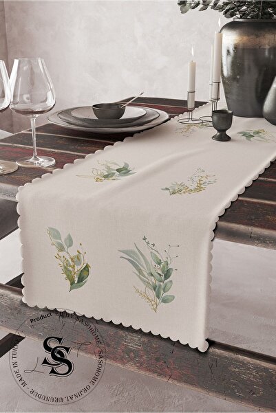 SasoHome Simple Modern Design Green Leaves Patterned Digital Printed Decorati...