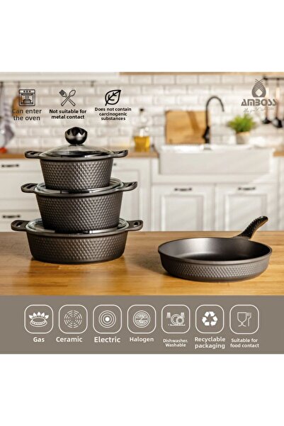 Amboss Kuvars -cast 7 Pcs. Cookware Set