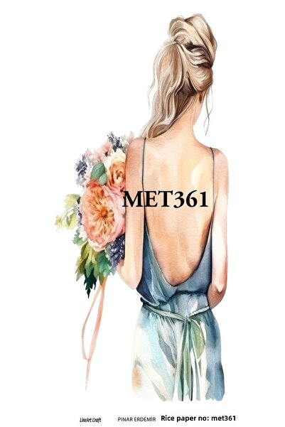 LİNEART Brass Decopage Paper 30x60cmNo:MET361