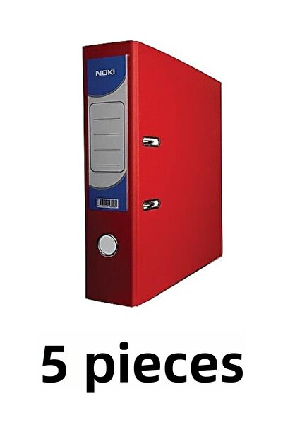 Noki 5 τμχ Κόκκινος φαρδύς πλαστικός φάκελος