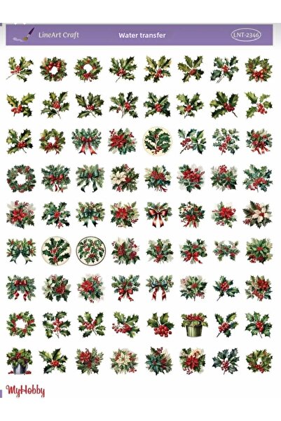 LİNEART Lineart New Year New Year Water Transfer No:Lnt2346 25X35Cm