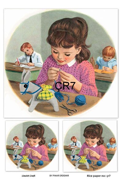 LİNEART Comic Series Brass Decopage Paper 29X42Cm No:Çr7
