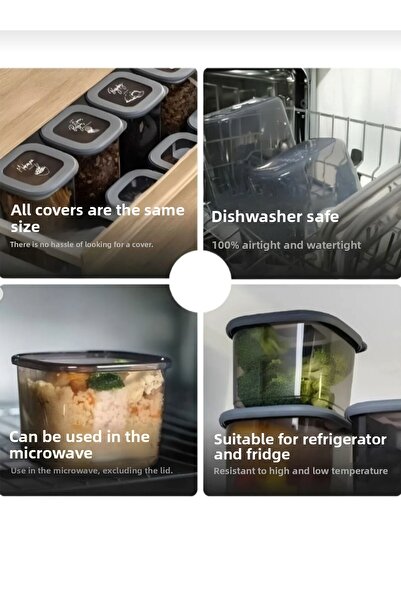 VZN Vertical Airtight Cover Groove Storage Container Refrigerator Organizer Storage Container