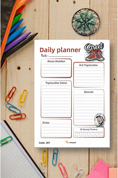 Tieni Blocnotes Planificator zilnic de cursuri, Planificator zilnic, 14x20cm,...