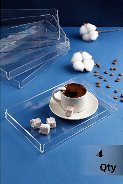 HOMENIVA 4 Plexiglass Presentation Trays – Coffee Presentation Tray