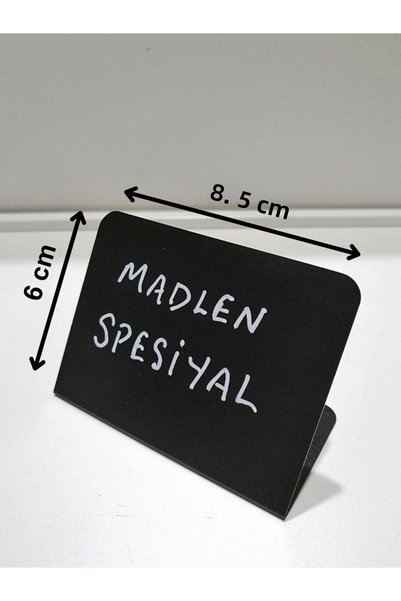 Şeffaf Etiket 10 Pieces of Black Product Labels, Erasable Blackboard, Freestanding, Reversible, Decorative Display Rack Price Tag