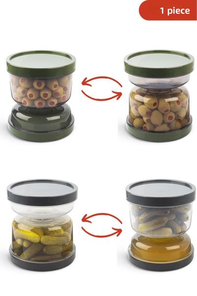 HOBBY LİFE 1 Hourglass Zeyitn & Pickle Container Plastic Orange