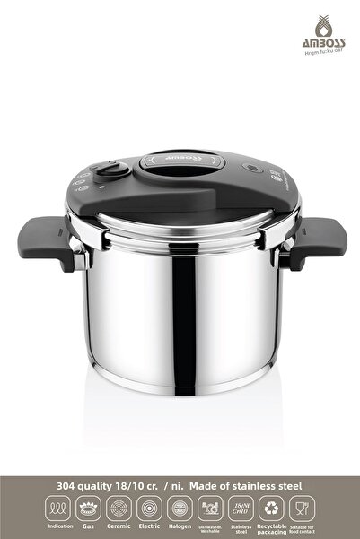 Amboss Enio Matik Stainless Steel 22 Cm 4 Lt Pressure Cooker