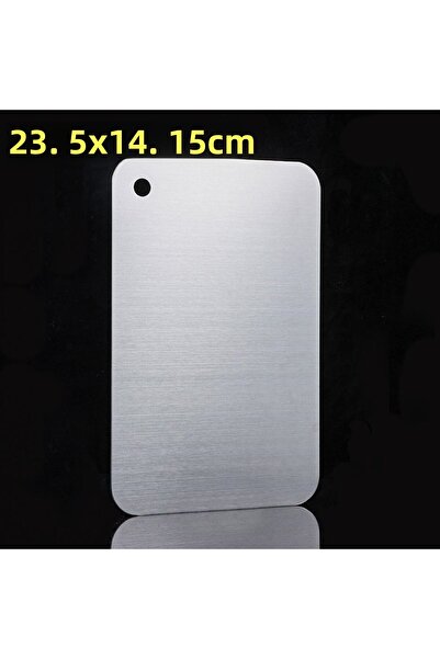 Choice لوح تقطيع من الفولاذ المقاوم للصدأ سميك مقاس 23.5 × 14.5 سم، مضاد للبك...