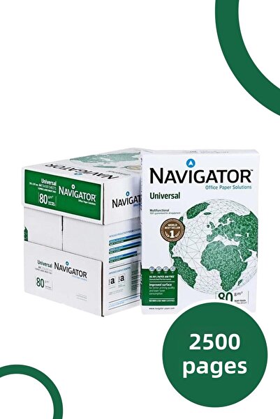 NAVİGATÖR ورق نسخ A4 - 80 جرام، 2500 ورقة، صندوق واحد