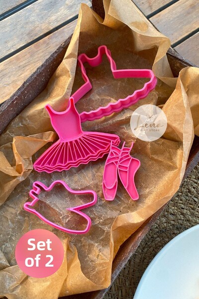 Lena Gift Store أحذية راقصة الباليه توتو كوكي كعكة السكر قالب كوكي وتشكيل العجين