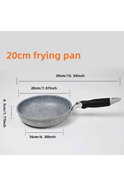 Choice مقلاة 20 سم مقلاة حجرية متينة مقلاة ووك غير لاصقة 28/26/24/20 سم مقلاة...