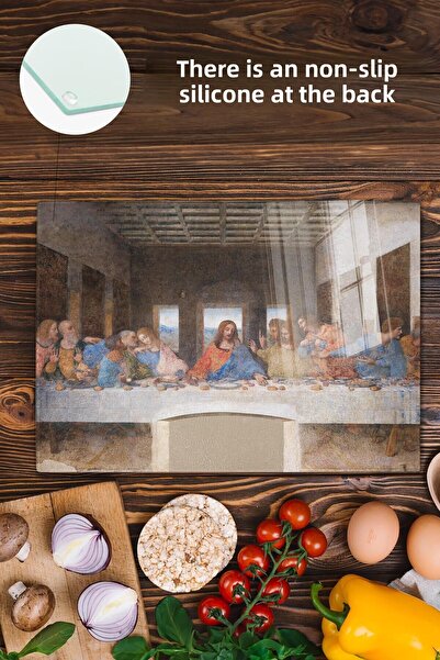 Postifull Cutting Board, New Generation Chopping Board Glass, Art Series, Thick and Tempered Unbreakable Glass, 21*30cm