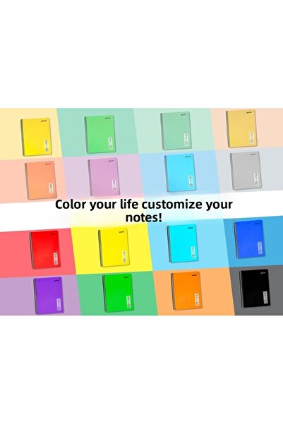 Mynote Flex Neon A4 Notebook 80 Sheets 4 Check 4 Line Notebook Set