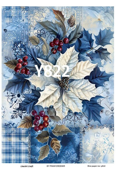 LİNEART ورق ديكوباج نحاسي Lineart رقم: Y822- 29x42 سم