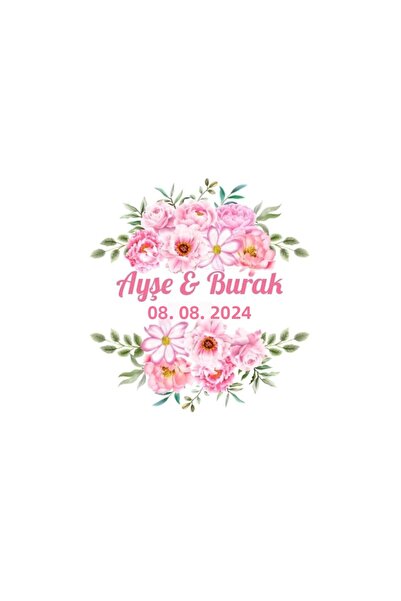 Reysa Tasarım Winter Themed Chic Rectangle Sticker Henna Engagement Wedding 3...
