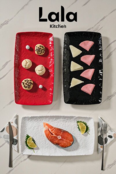 Lala Mutfak Belen Rectangular Presentation Plate - Presentation Plate (32X17 cm)