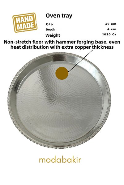 modabakir Premium Copper Round Baking Tray