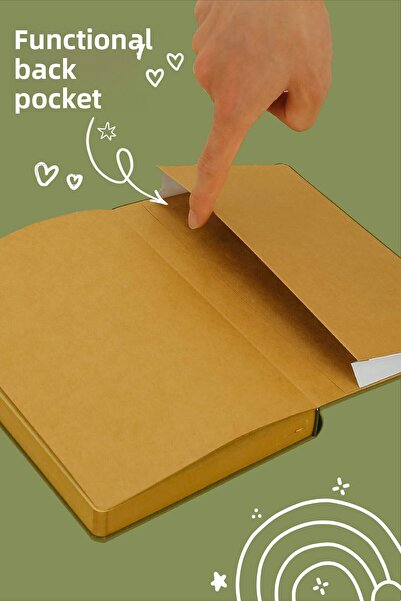 Victoria's Journals Bujo Kraft Linen Notebook 96 Sheets A5 150 Gr. Kraft Striped