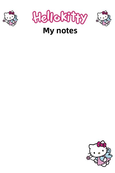 Srctech Hello Kity Planner Unlined Ruled and Checkered Notepad A5 Size Set of 3